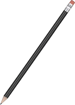 Promotional Standard Pencil with Eraser - Black