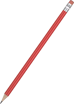 Promotional Standard Pencil with Eraser - Red