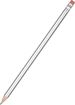 Promotional Standard Pencil with Eraser - Silver