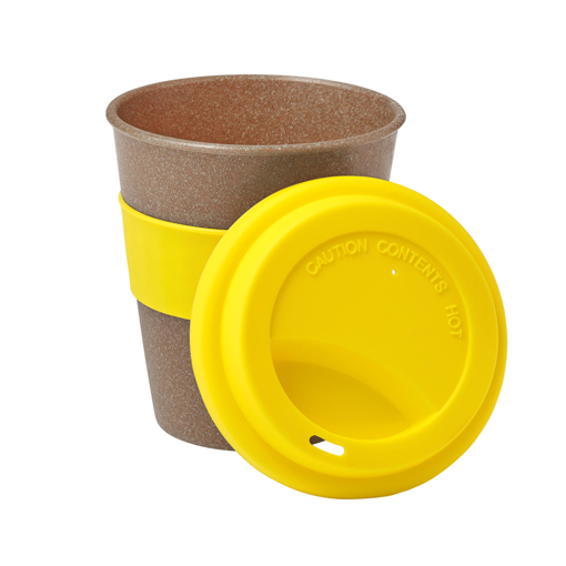Bamboo Travel Coffee Cup - lid off