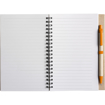 Recycled Notepad & Pen Set - Orange open