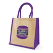Halton Natural Jute Bag - Purple