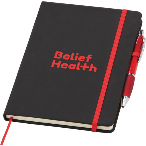 Noir Notebook with Pen - Red