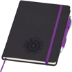 Noir Notebook with Pen - Purple (Debossed)