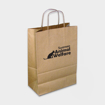 Twisted Paper Handle Carrier Bag - Brown