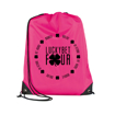 Promotional Polyester Drawstring Bag - Dark Pink