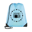 Promotional Polyester Drawstring Bag - Light Blue