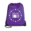 Promotional Polyester Drawstring Bag - Purple
