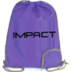 Folding Polyester Drawstring Bag - Purple