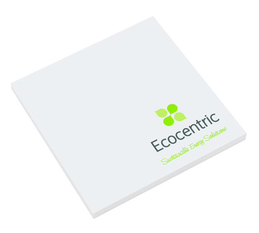 3 x 3 Eco Friendly Sticky Notes printed with your logo