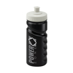 Finger Grip Sports Bottle 500ml - Black with White P/P Lid