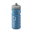 Finger Grip Sports Bottle 500ml - Light Blue with Silver Valve Lid