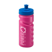 Finger Grip Sports Bottle 500ml - Pink with Blue P/P Lid