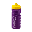 Finger Grip Sports Bottle 500ml - Purple with Yellow Valve Lid