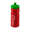Finger Grip Sports Bottle 500ml - Red with Green P/P Lid