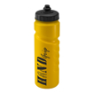 Finger Grip Sports Bottle 750ml - Yellow with Black Valve Lid