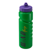 Finger Grip Sports Bottle 750ml - Green with Purple Valve Lid