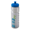 Finger Grip Sports Bottle 750ml - Clear with Mid Blue P/P Lid