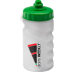 Finger Grip Sports Bottle 300ml - Frosted Clear with Green P/P Lid