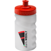 Finger Grip Sports Bottle 300ml - Frosted Clear with Red P/P Lid