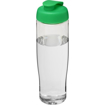 700ml Tempo Sports Bottle - Transparent bottle & green lid
