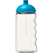 500ml Active Grip Water Bottle Transparent (with cyan lid)