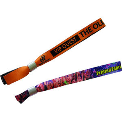 15mm Festival Style Fabric Wristband - Branded