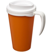 Americano Grande Travel Mug - Orange (with White handle & lid)