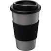 Americano Travel Mug with Grip - Silver (with black grip & lid)