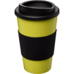 Americano Travel Mug with Grip - Lime Green (with black grip & lid)