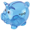 Mini Translucent Piggy Bank - Blue