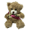 12cm Paw Teddy Bear with Sash - Mocha
