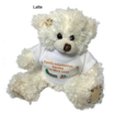 12cm Paw Teddy Bear with T-shirt - Latte