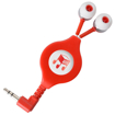 Retractable Ear Buds - Red