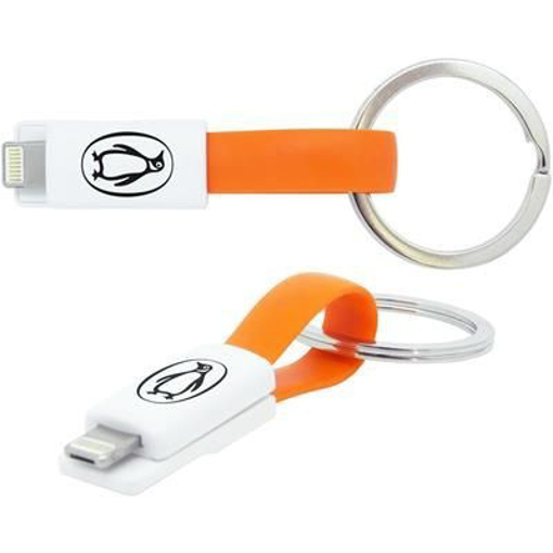 2 in 1 Lightning USB Adaptor - Orange Branded