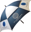 Supervent Sport Umbrella - Navy & White Branded
