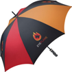 Bedford Black Umbrella - Branded Multi Coloured Panels