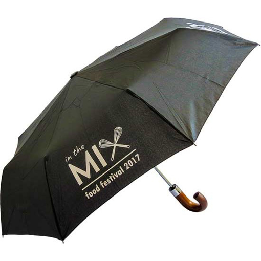Deluxe Woodcrook Telescopic Umbrella - Branded