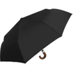 Deluxe Woodcrook Telescopic Umbrella - Black