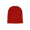 Acrylic Rolled Down Beanie - Red