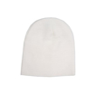 Acrylic Rolled Down Beanie - White