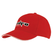 Brushed Heavy Cotton Cap - Red/White Branded