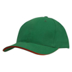 Brushed Heavy Cotton Cap - Emerald/Orange