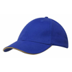 Brushed Heavy Cotton Cap - Royal/Gold