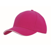 Brushed Heavy Cotton Cap - Pink/White