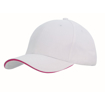 Brushed Heavy Cotton Cap - White/Pink