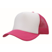 Two Tone Truckers Mesh Cap - White & Hot Pink