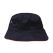 Twill Bucket Hat - Navy/Red