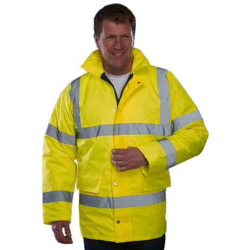 Hi Vis Safety Jacket - Fluorescent Yellow