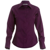 Kustom Kit Ladies Long Sleeve Shirt - Dark Purple